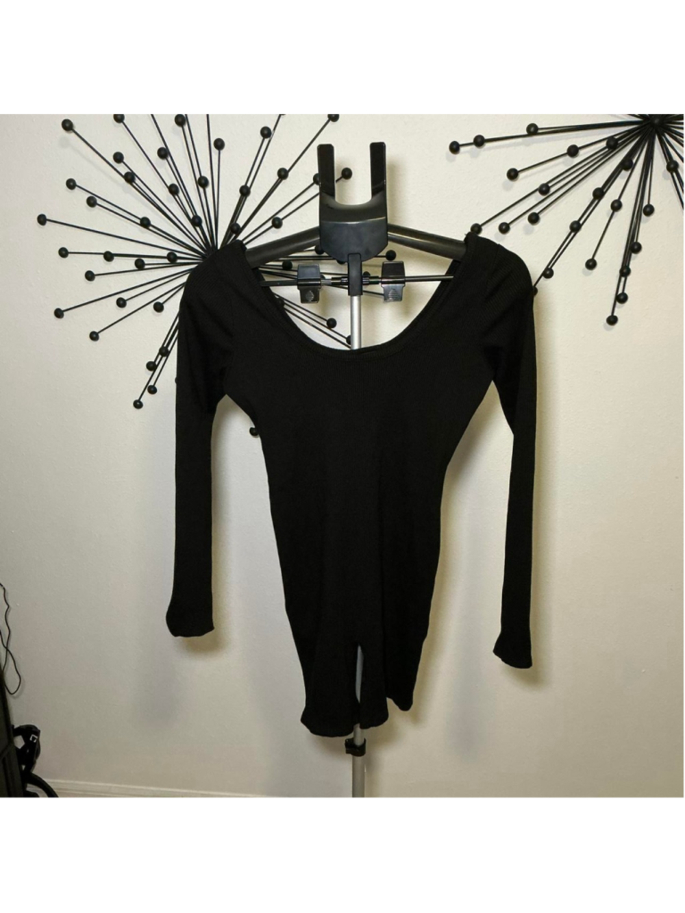 Fashion Nova Daisy Snatched Black Ribbed Romper NWT Size Large